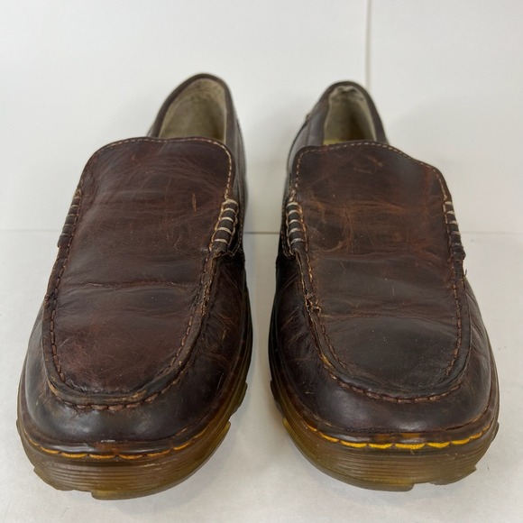 Dr Martens Jacob Men Dark Brown Slip On Driver Leather Loafers Y2K Shoe-8M/9W-G4 - Picture 2 of 9